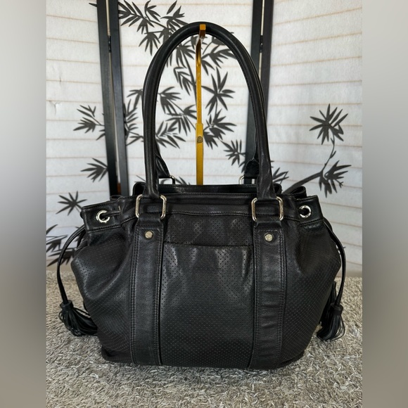 MCM Perforated calfskin leather bucket Tote Bag - Picture 4 of 12